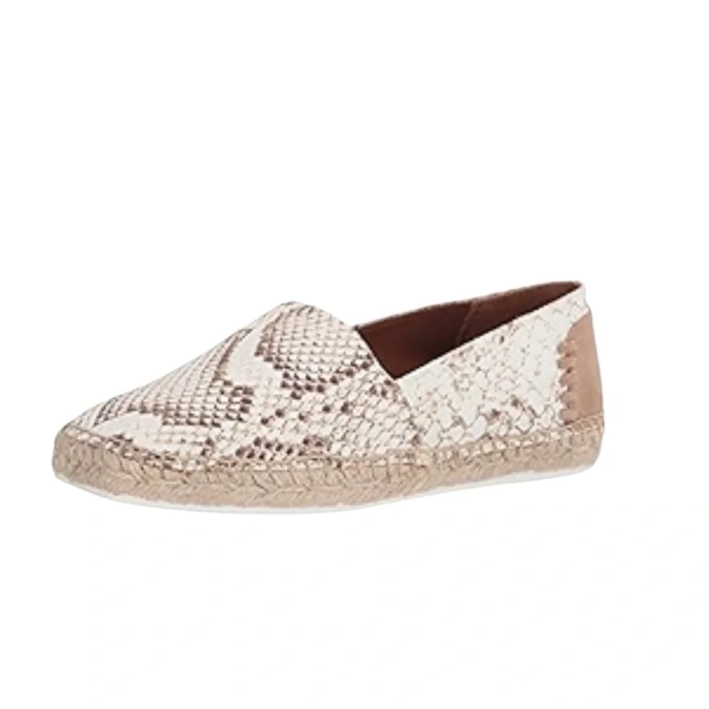 Franco Sarto Espadrille Kenna Snakeskin Espadrille Flats size 7.5W